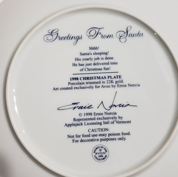 1998 Avon collector plate - Picture 3 of 3